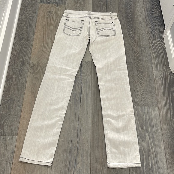 Vintage RVCA Low Rise Distressed Straight Leg Gray Washed Jeans-27 - Picture 7 of 9